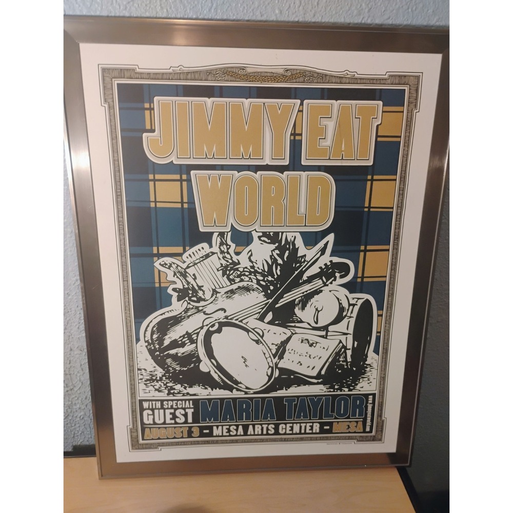Vtg Rare Jimmy Eat World Poster Silkscreen Maria Taylor Mesa Original Y2k Framed
